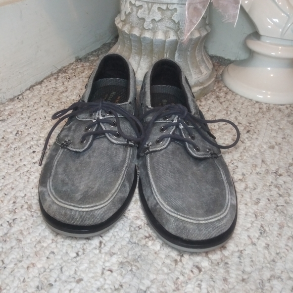 Skechers Shoes Skechers Eris Inaldo Washed Black Canvas Boat Shoes
